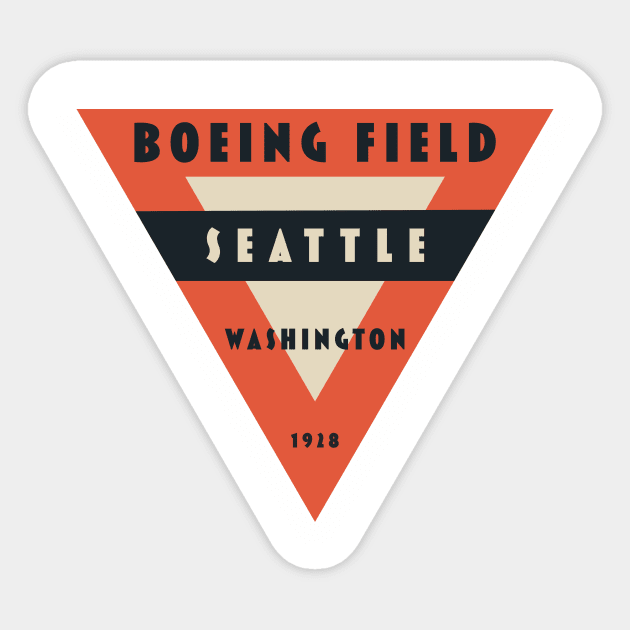 Boeing Field Seattle Sticker by AvGeekStuff